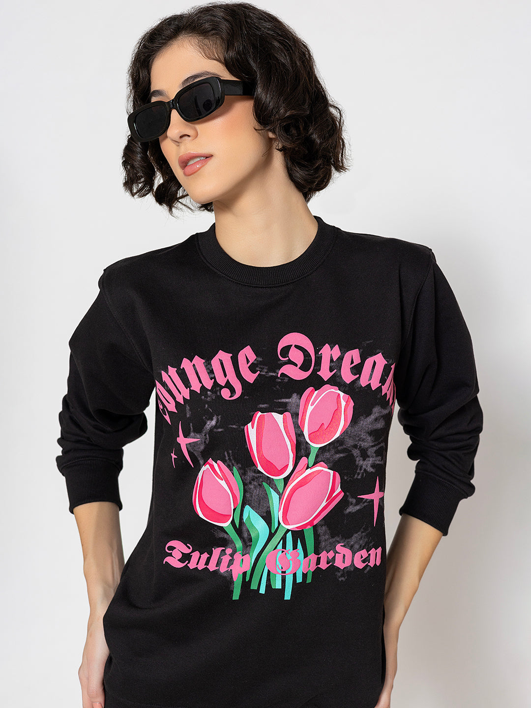 Black Tulip Garden SweatShirt