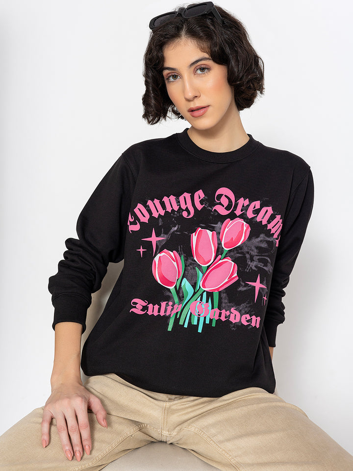 Black Tulip Garden SweatShirt