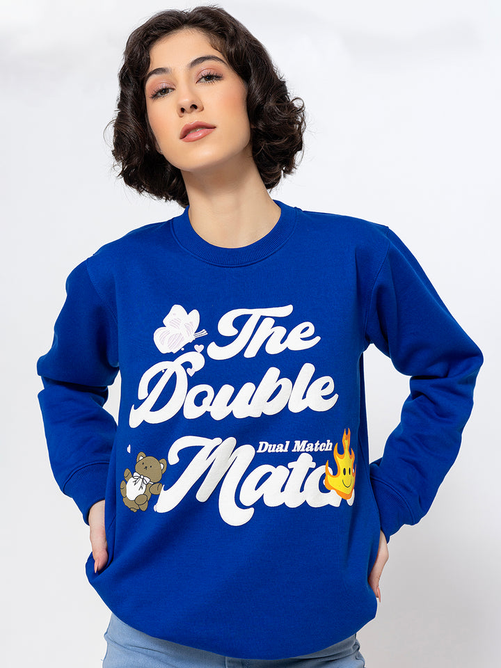 Blue The Double Mate Sweatshirt