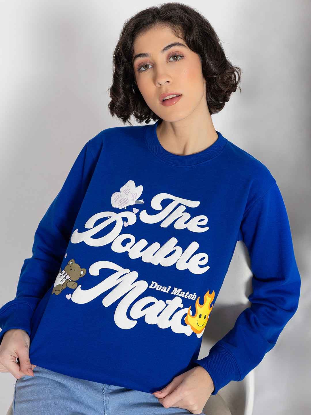 Blue The Double Mate Sweatshirt