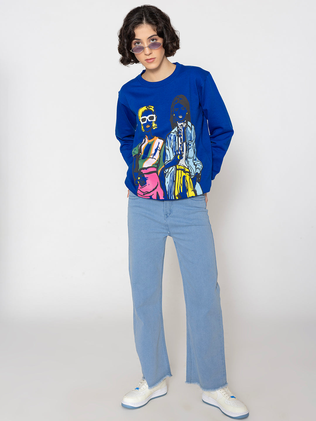 Blue Two Girl Sweatshirt