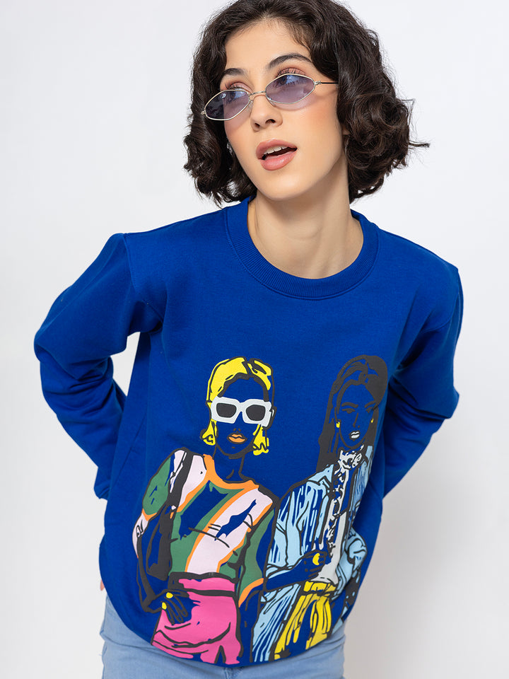 Blue Two Girl Sweatshirt