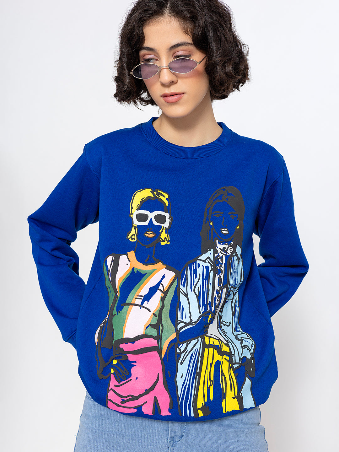 Blue Two Girl Sweatshirt