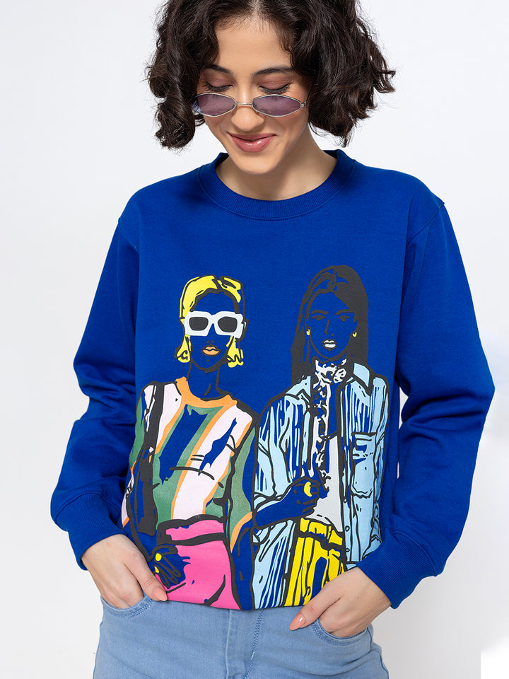 Blue Two Girl Sweatshirt