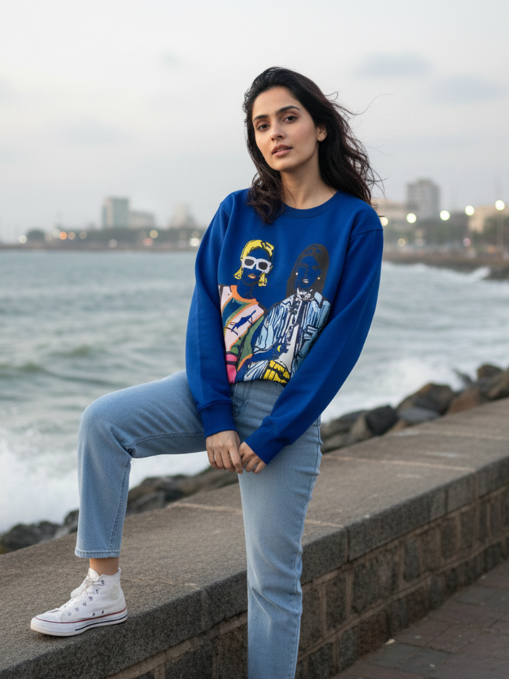 Blue Two Girl Sweatshirt