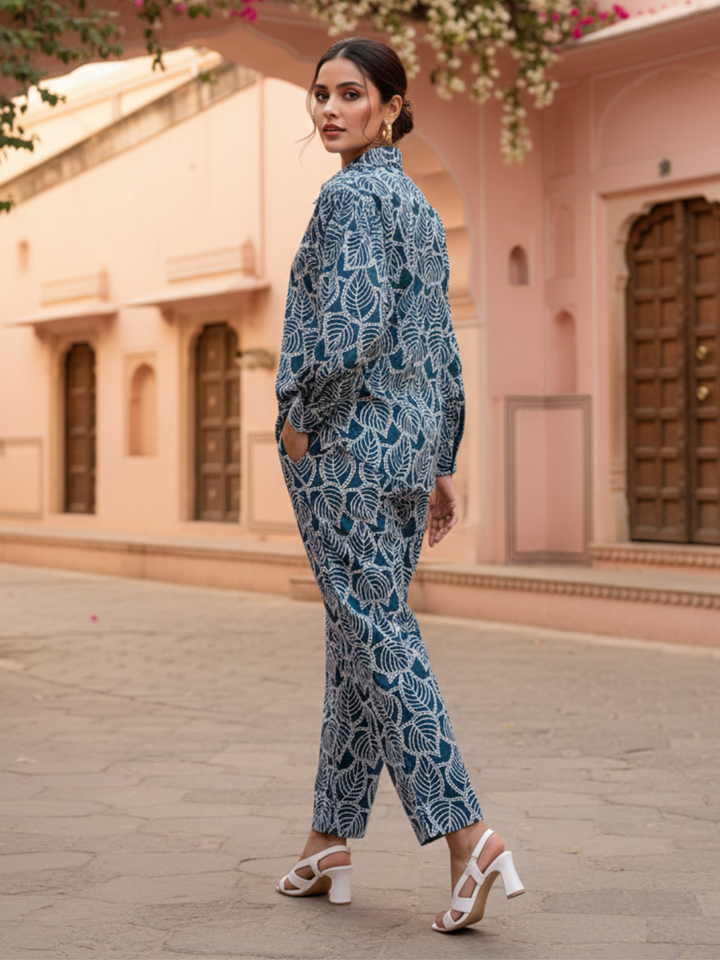 Jacob Pure Cotton Schiffli Embroidered Women's Co-ord Set