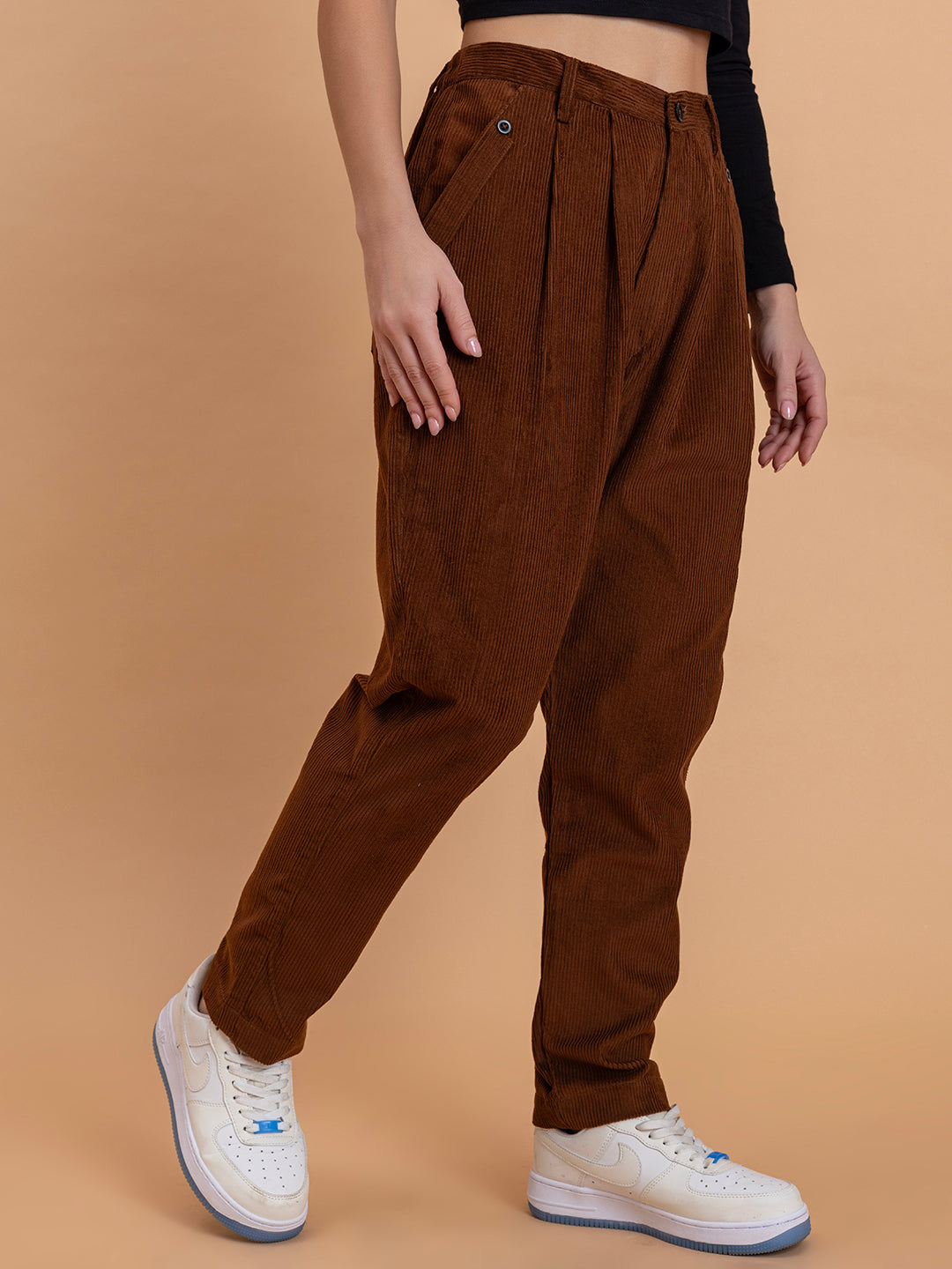 Brown Corduroy Baggy Trouser