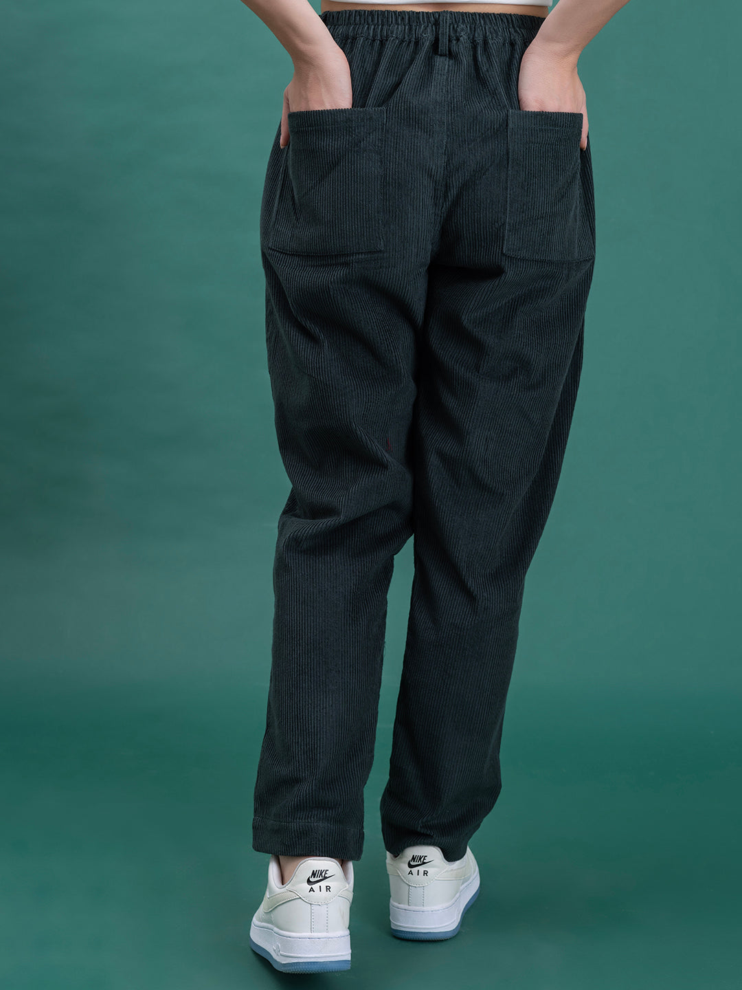 Green Corduroy Baggy Trouser