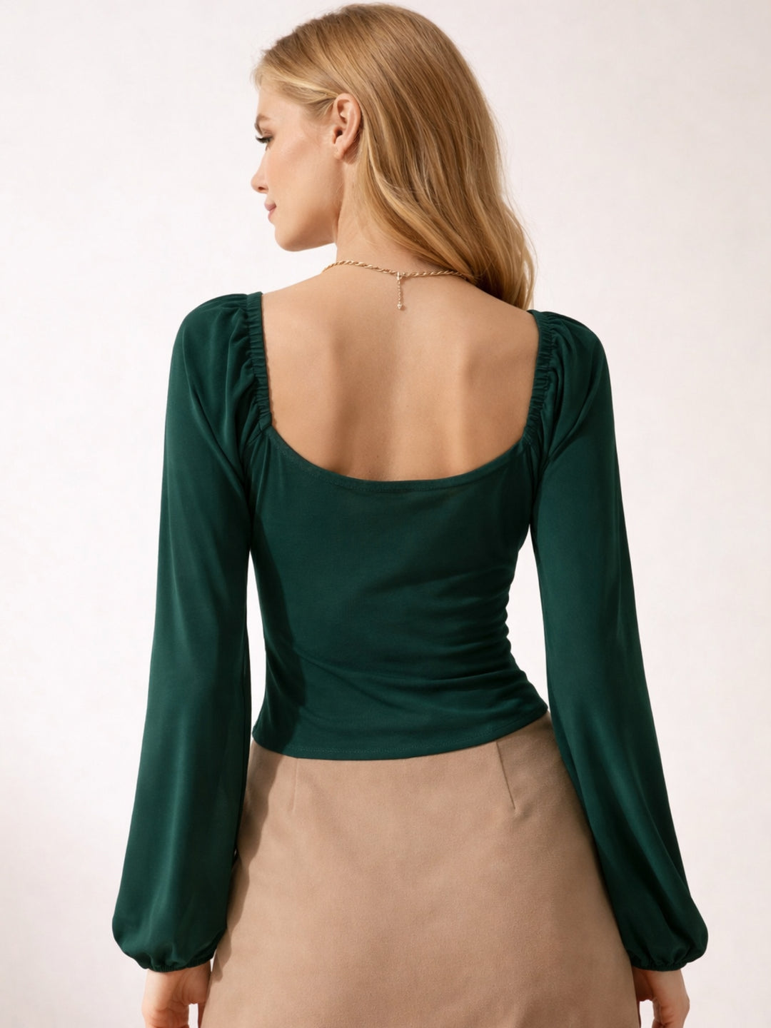 Green Wrap Top