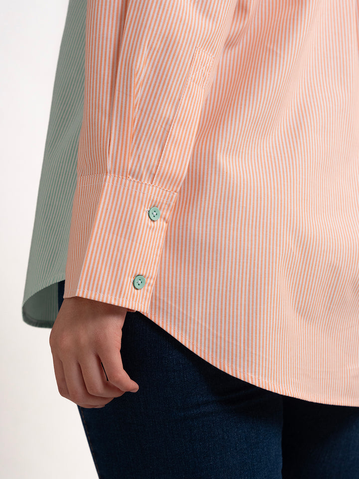 Lounge Dreams Colorblocked Striped Shirt