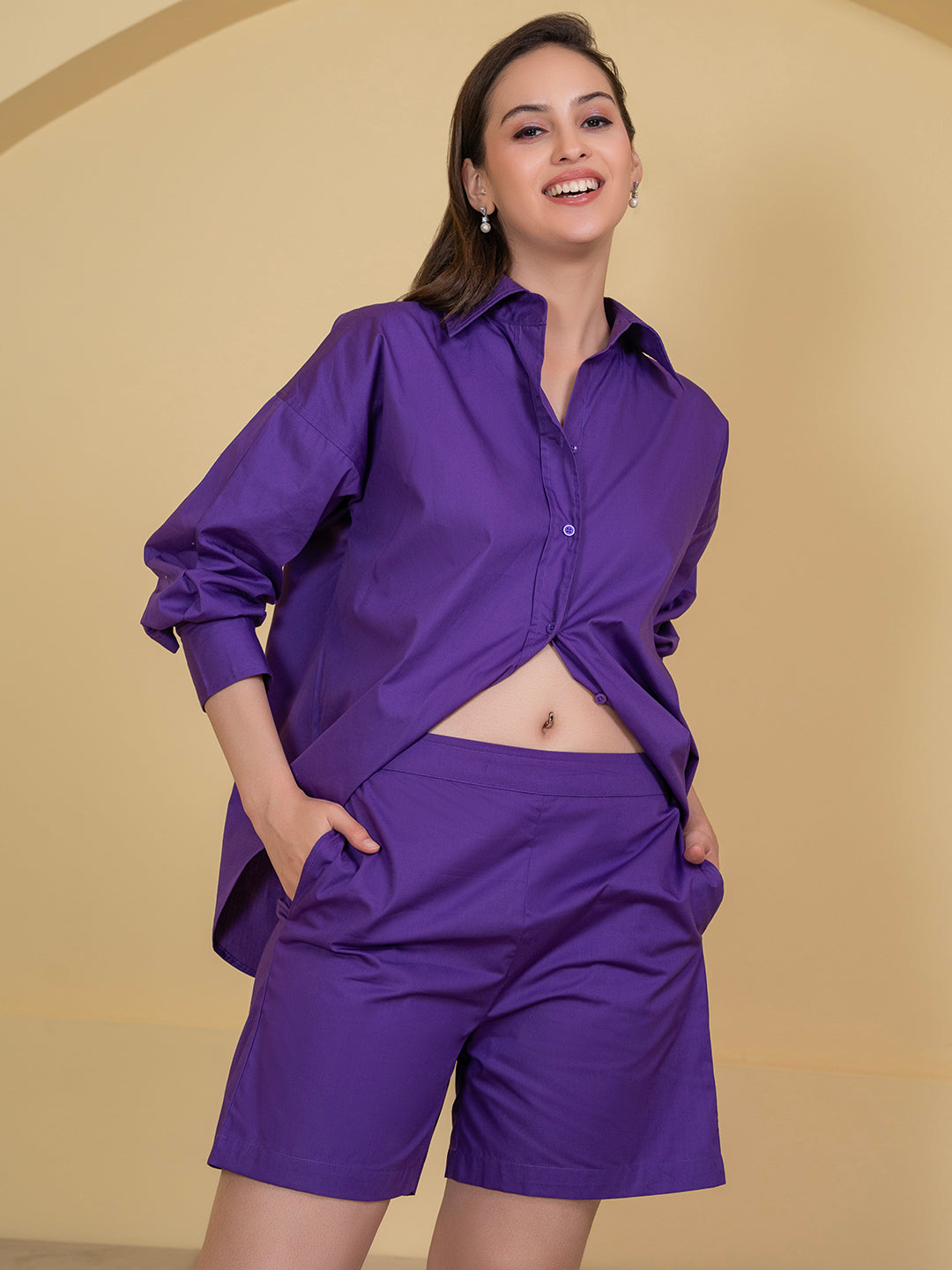 Purple Purest Poplin Cotton Co-ords