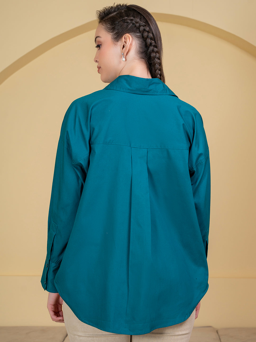 Lounge Dreams Turquoise  Poplin Shirt