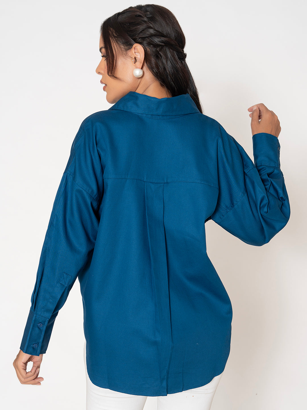 Texas Twill Pure Cotton Women's Oversized Shirt