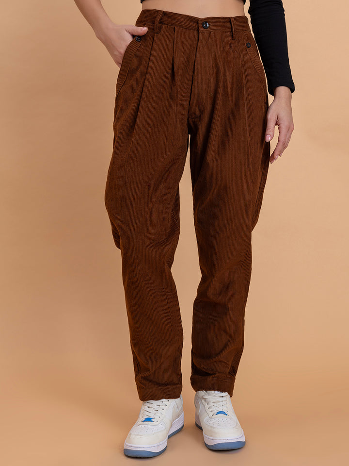 Brown Corduroy Baggy Trouser