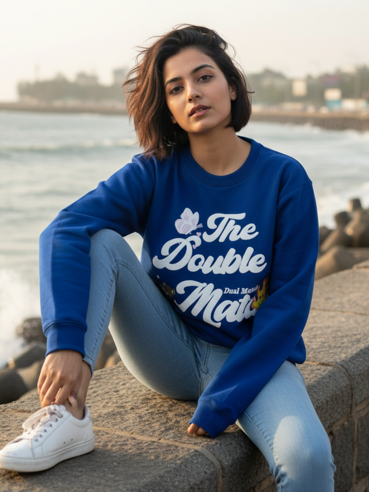 Blue The Double Mate Sweatshirt