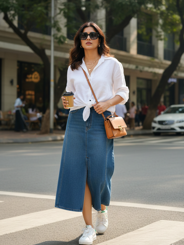 Blue Denim Skirt