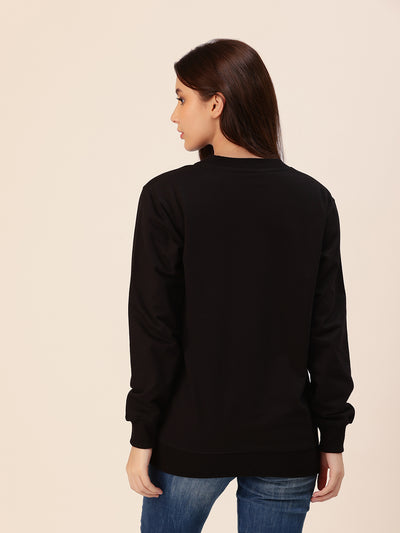 Paris Black Printed Sweatshirt