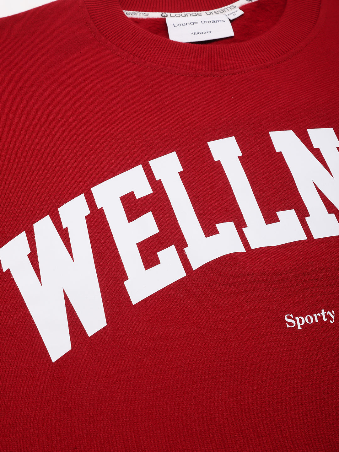Wellness Maroon Printed Sweatshirt
