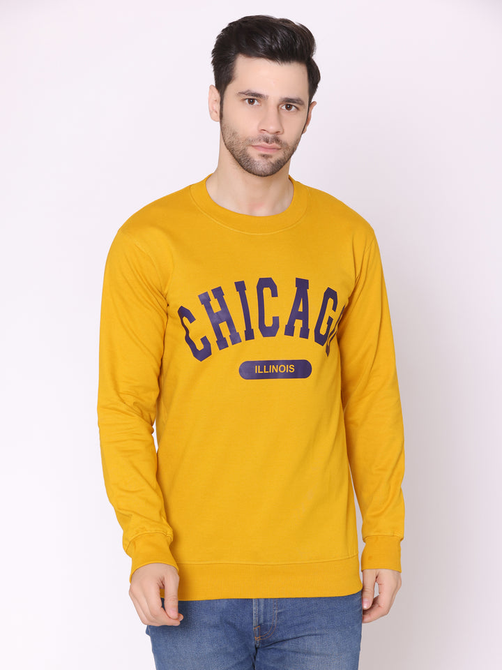 Men's Chicago Mustard Printed Sweatshirt