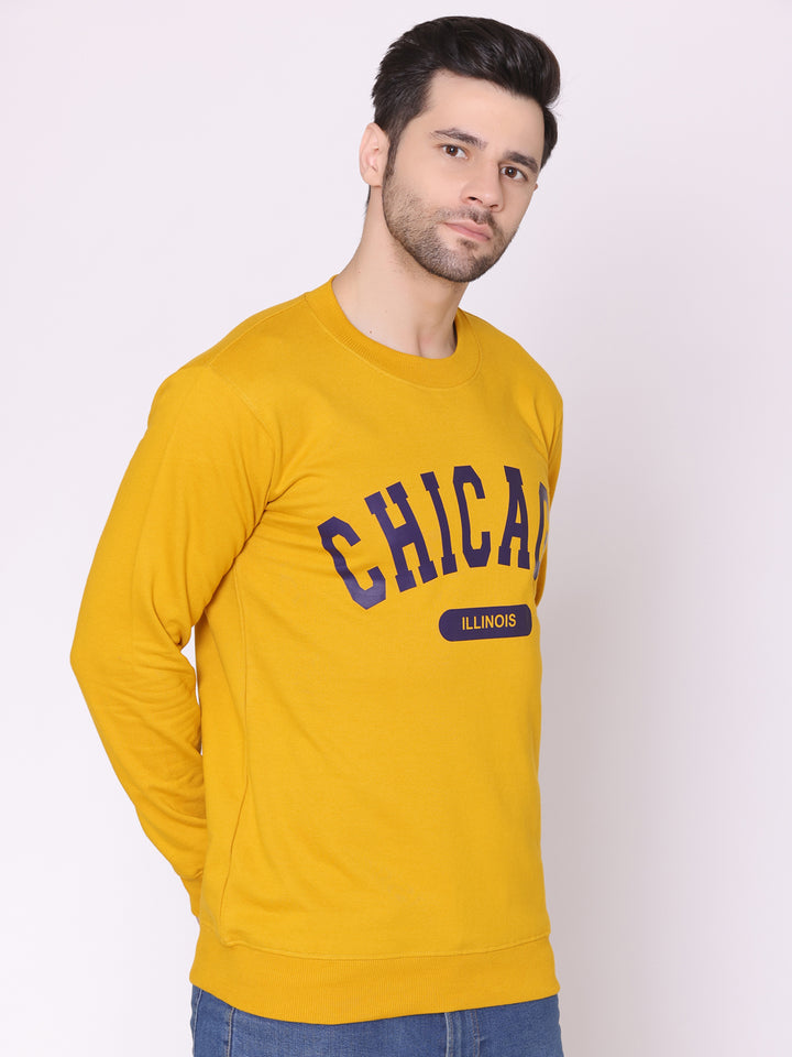 Men's Chicago Mustard Printed Sweatshirt