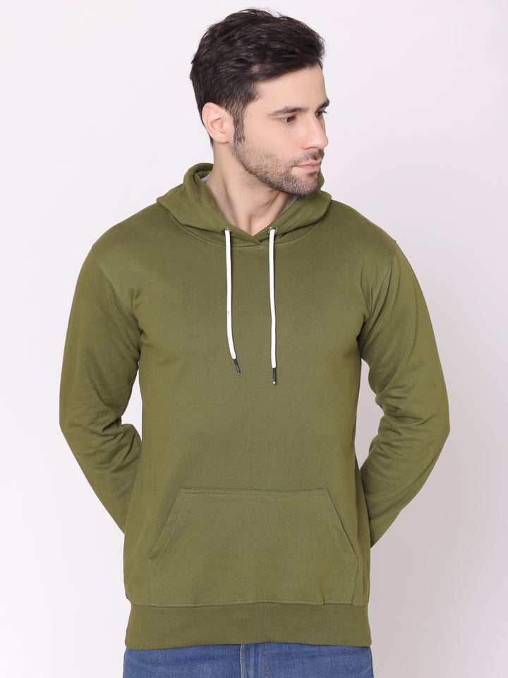 Men's Treat People With Kindness Olive Printed Hoodie