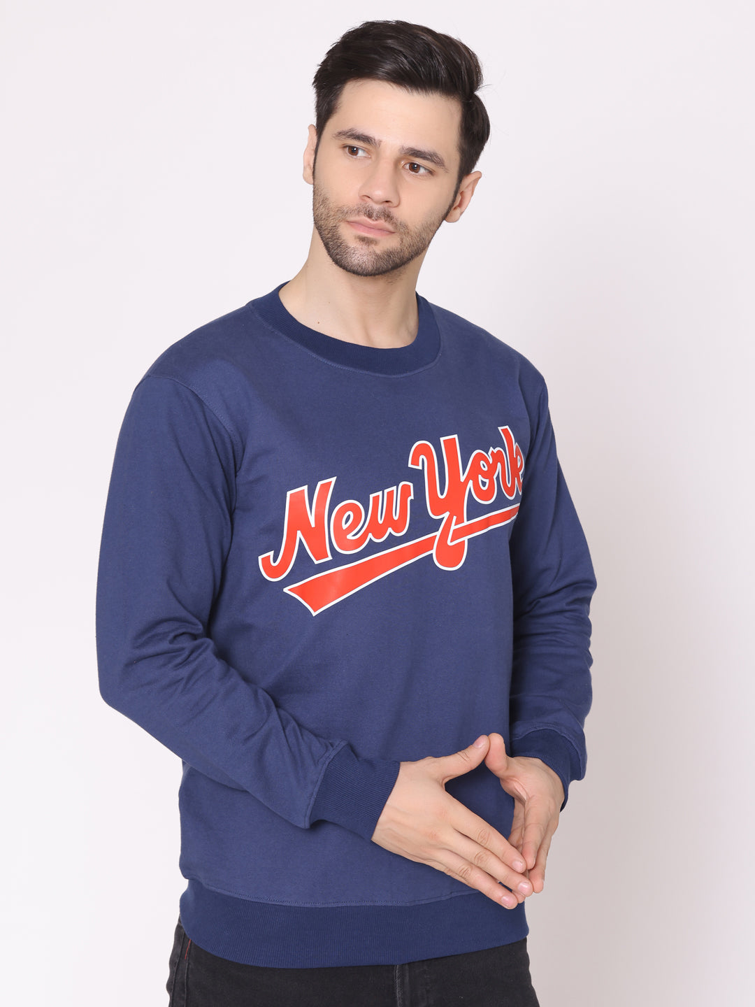 Men's New York Navy Printed Sweatshirt