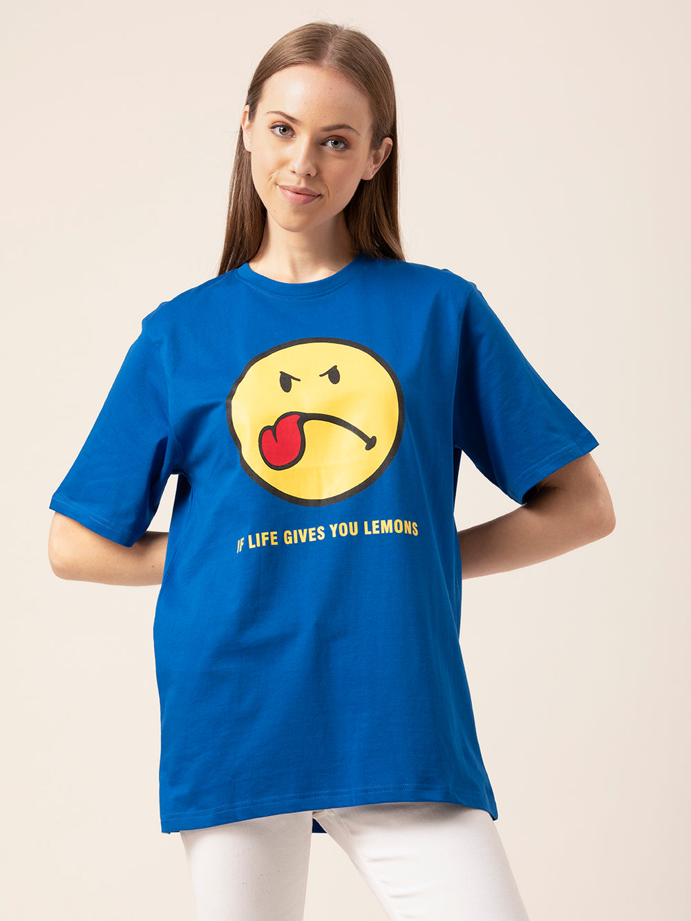 Sassy Smiley Women's Oversized T-Shirt